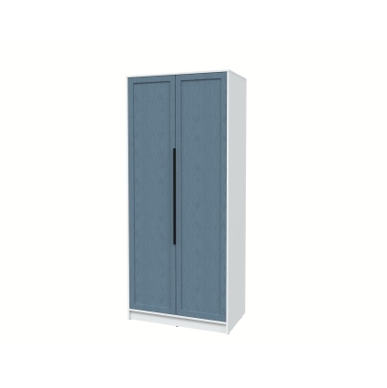 Шкаф распашной Тренд КТ-Ш2 (Белый платинум ЛДСП/ Дуб лазурный ЛМДФ) Ш918 В2128 Г547 Шкаф распашной Тренд КТ-Ш2 (Белый платинум ЛДСП/ Дуб лазурный ЛМДФ) Ш918 В2128 Г547